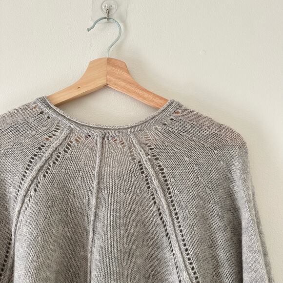 Calypso St. Barth Cashmere V-Neck Asymmetric Hem Poncho Sweater XS - Picture 7 of 7